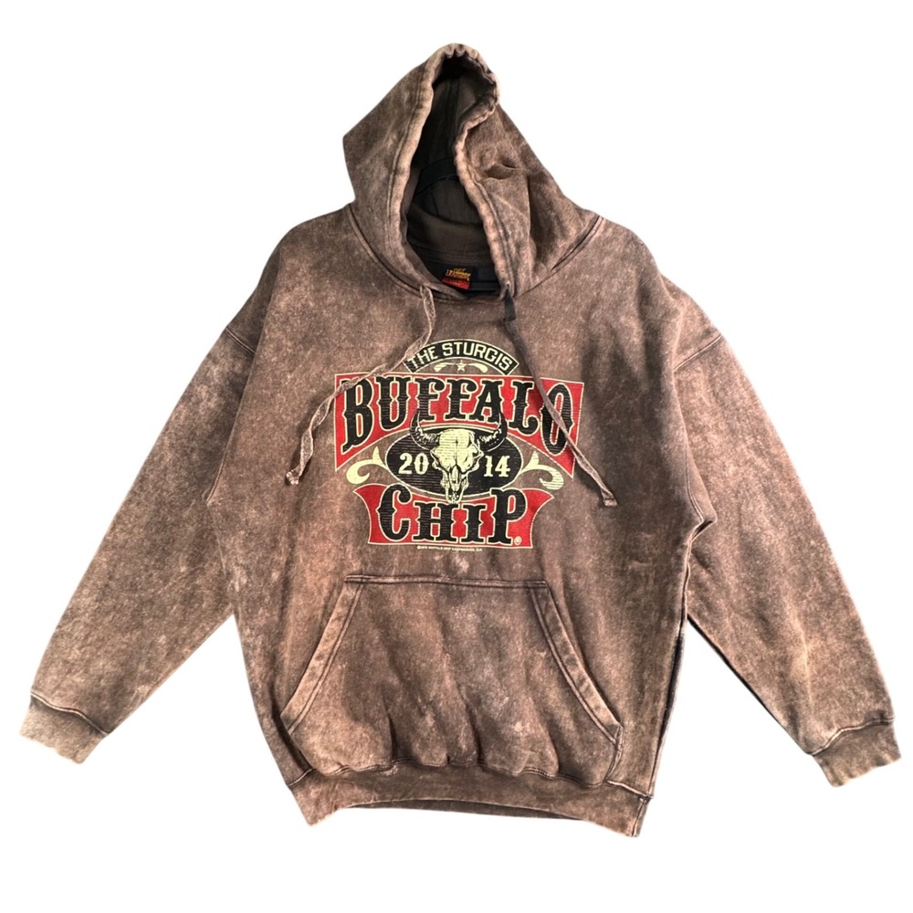Hot Leathers Sturgis Buffalo Chip 2014 Graphic Hoodie‎ Sweatshirt Large